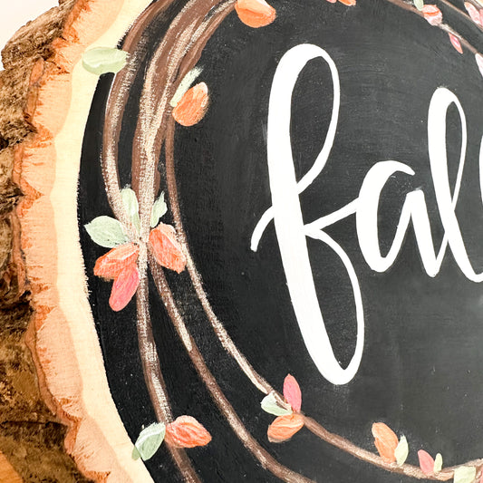 Fall Wood Slice - Wood Sign