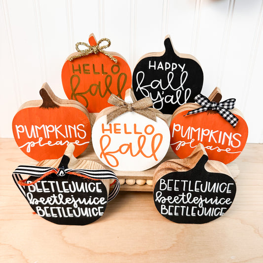 Small Pumpkins - Wood Signs