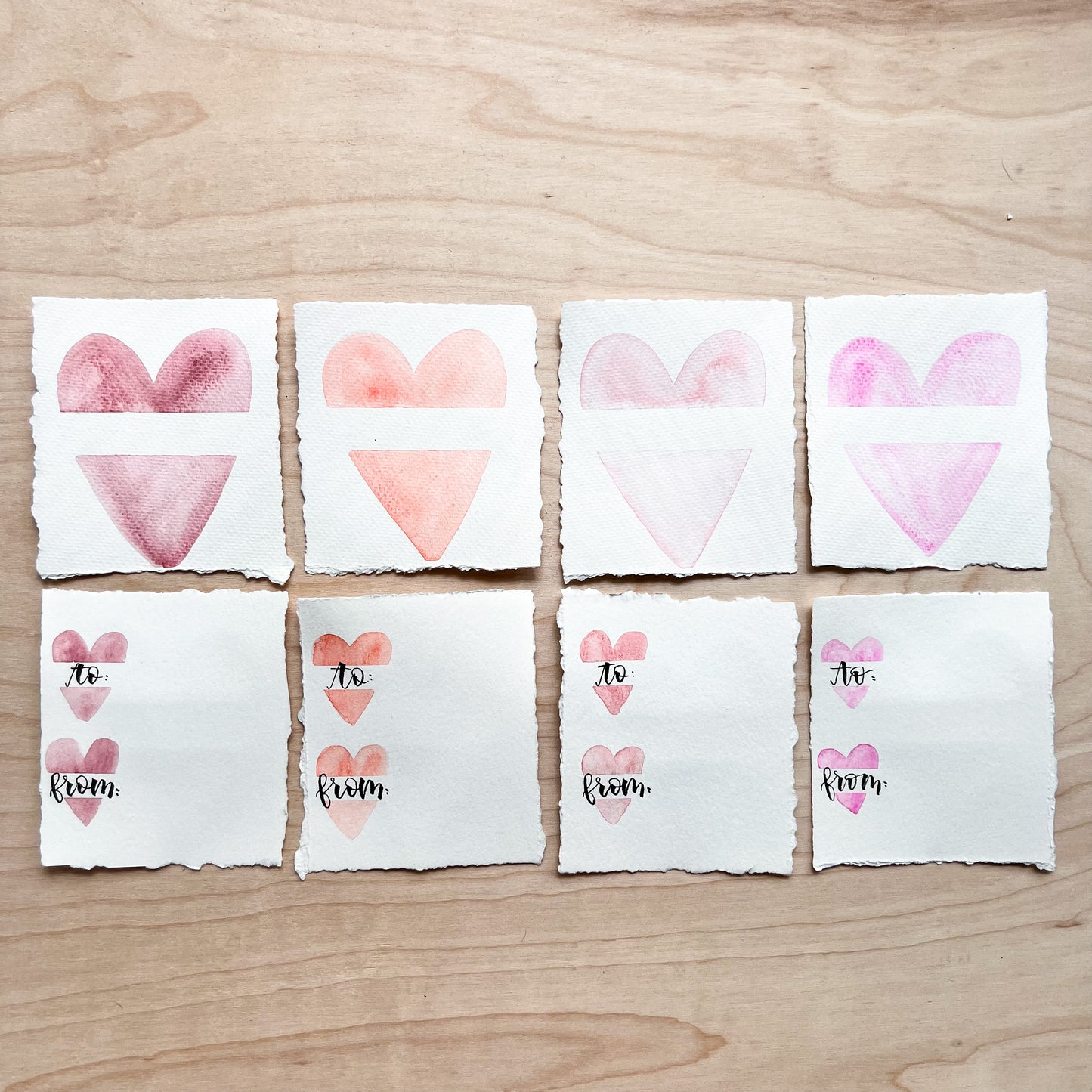 Blank Red & Pinks Valentines Pack of 5