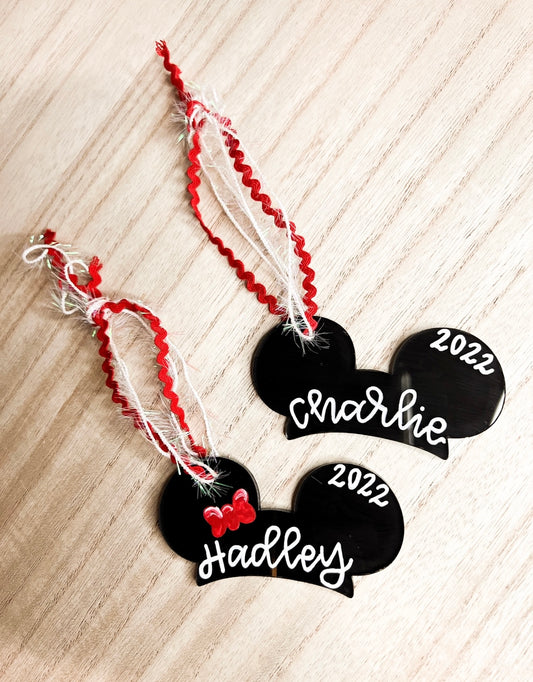Mickey Mouse Hat Personalized Ornament - Acrylic