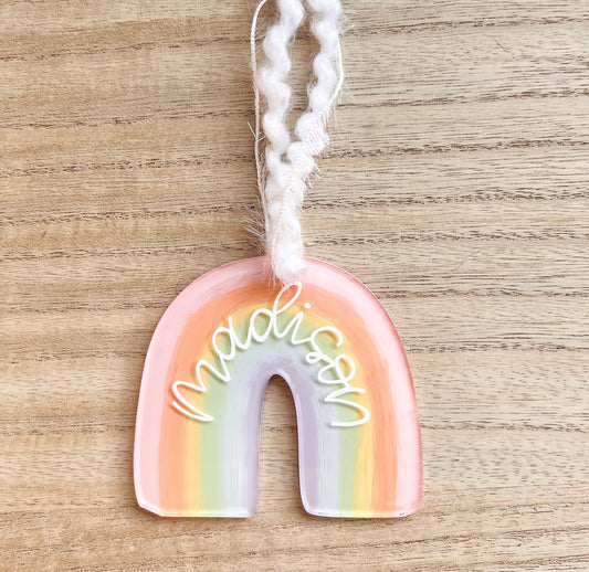 Boho Rainbow Ornament - Acrylic