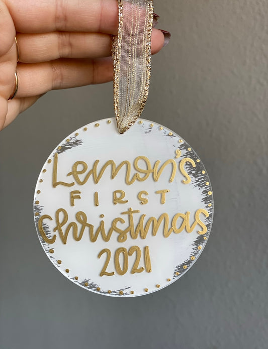 Baby’s First Christmas Small Ornament - Acrylic